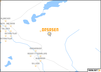 map of Örsåsen