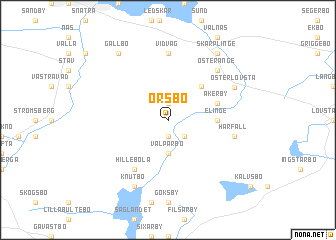 map of Orsbo