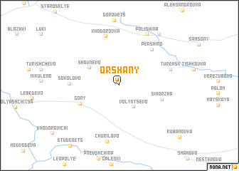 map of Orshany