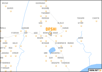 map of Orshi