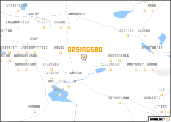 map of Örsingsbo