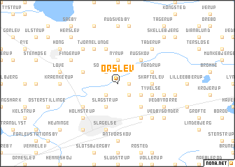 map of Ørslev