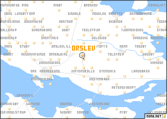 map of Ørslev