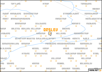 map of Ørslev