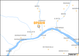 map of Orşova