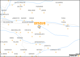 map of Orşova