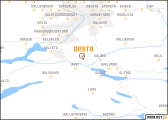 map of Örsta