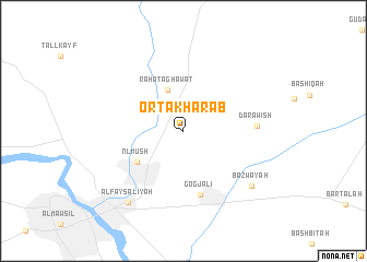 map of Orta Kharāb