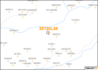 map of Ortaklar