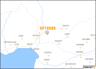 map of Ortaoba