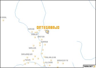 map of Ortega Bajo