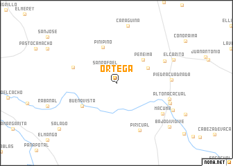 map of Ortega