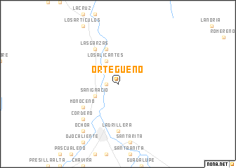 map of Ortegueño