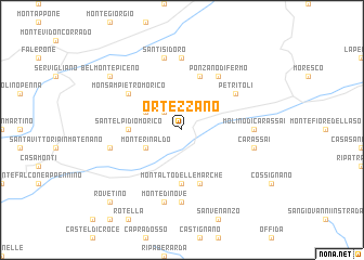 map of Ortezzano