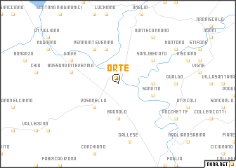 map of Orte