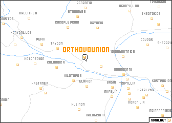 map of Orthovoúnion