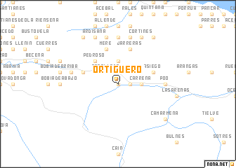map of Ortiguero