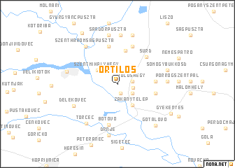 map of Őrtilos