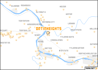 map of Ortin Heights