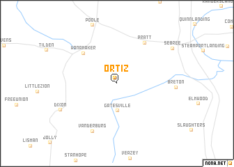 map of Ortiz