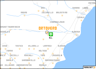 map of Ortovero