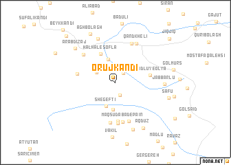 map of Orūj Kandī
