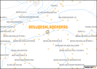 map of Orūj Qeshlāq-e Morād