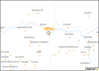 map of Orūj