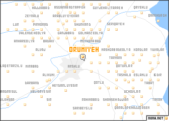 map of Orūmīyeh