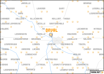 map of Orval