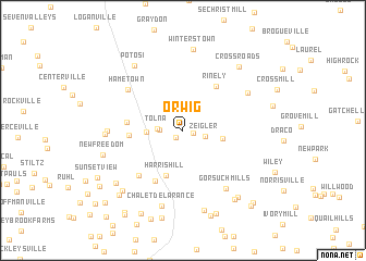 map of Orwig