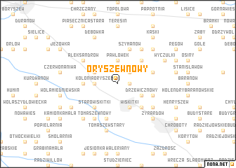 map of Oryszew Nowy