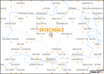 map of Orzechowce