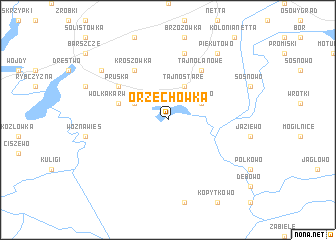 map of Orzechówka