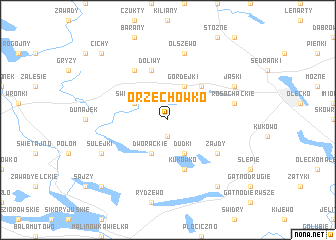 map of Orzechówko