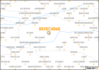 map of Orzechowo