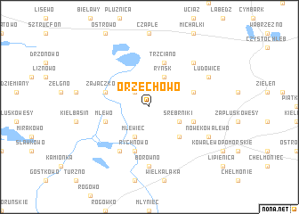 map of Orzechowo