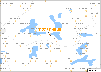 map of Orzechowo