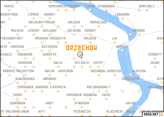 map of Orzechów