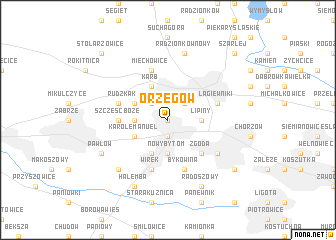 map of Orzegów