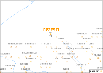 map of Orzeşti