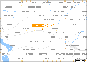 map of Orzeszkówka