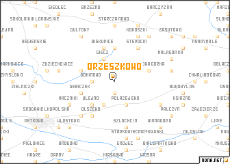 map of Orzeszkowo
