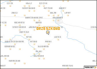 map of Orzeszkowo