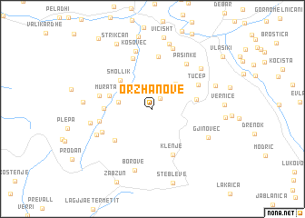 map of Orzhanovë