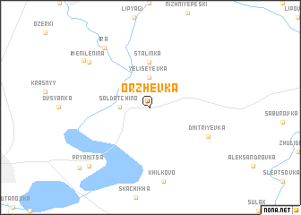 map of Orzhëvka