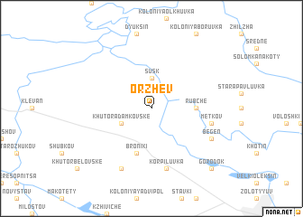 map of Orzhev