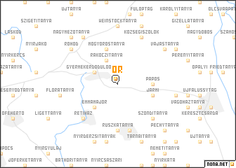 map of Őr