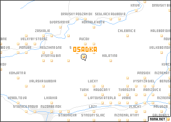map of Osádka
