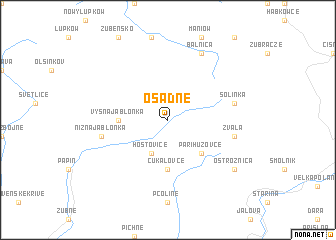 map of Osadné